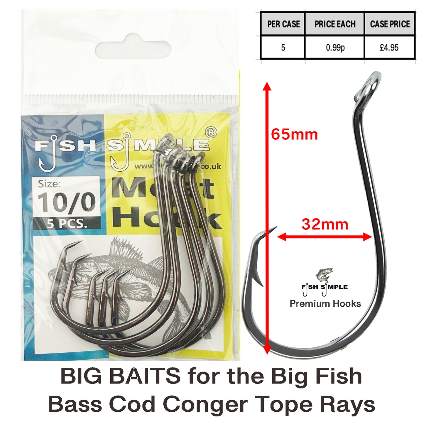 5 PACKS PER CASE, Top Quality Circle hooks Over 100% profit