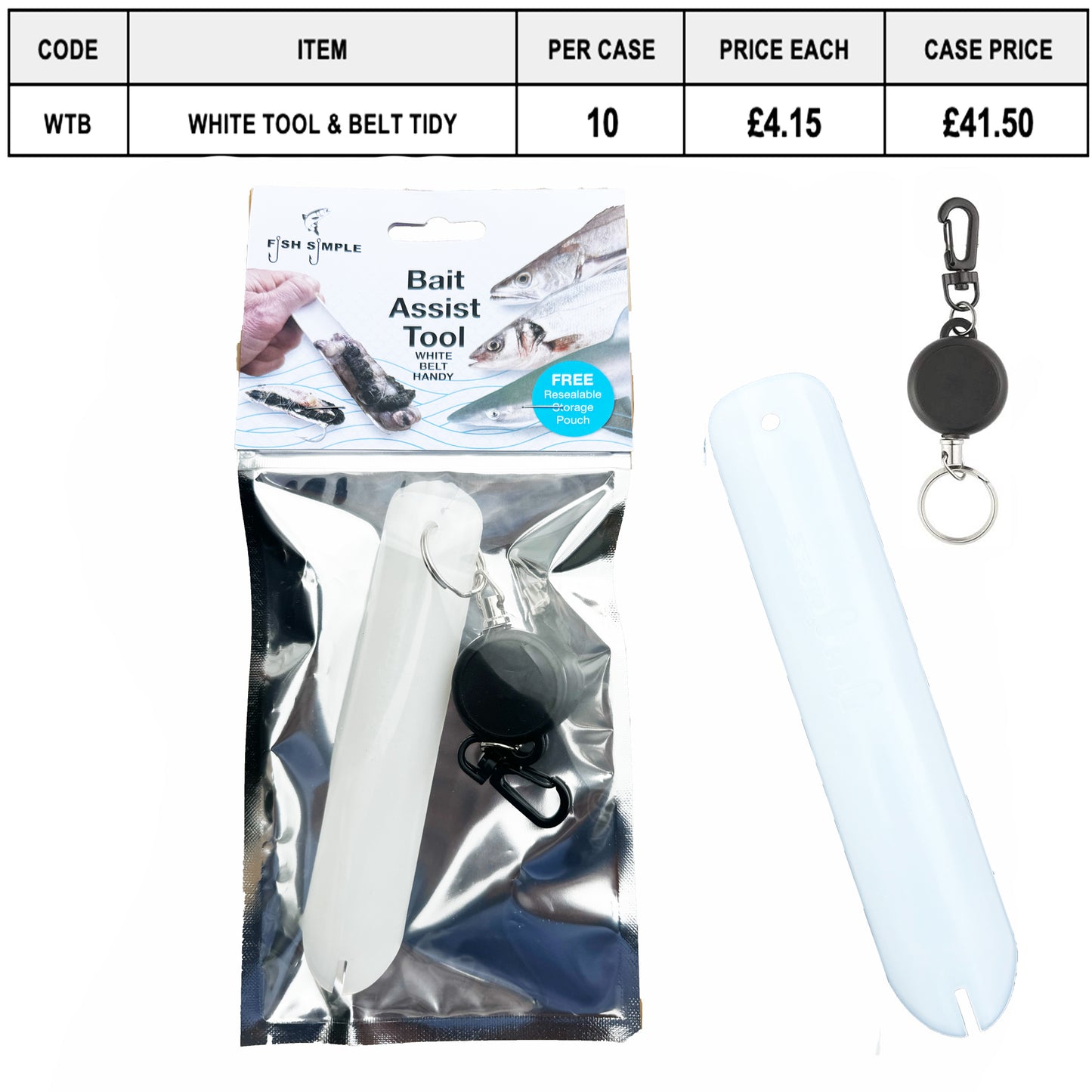 10 PACKS PER CASE, White & Retractor Resealable pouch, R.R.P. £9.99 each Over 100% profit