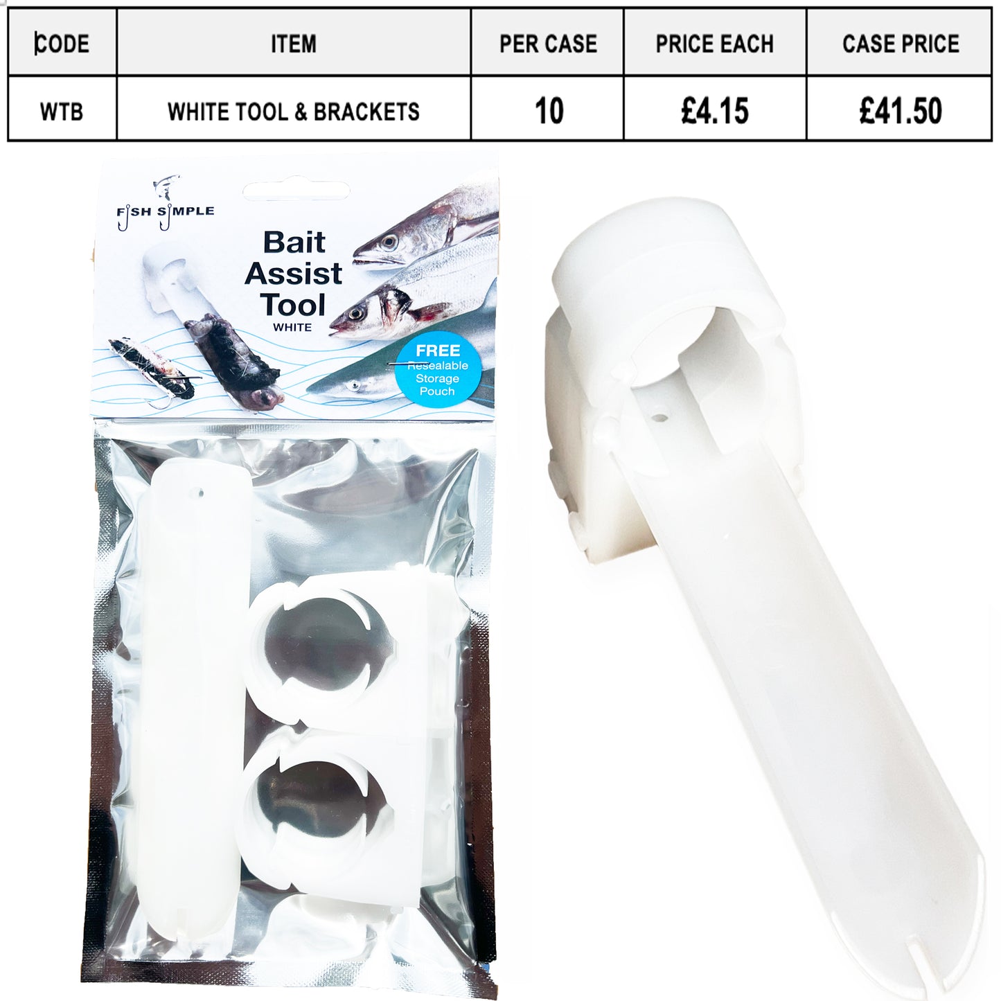 10 PACKS PER CASE, White & Brackets, Resealable pouch, R.R.P. £9.99 each Over 100% profit
