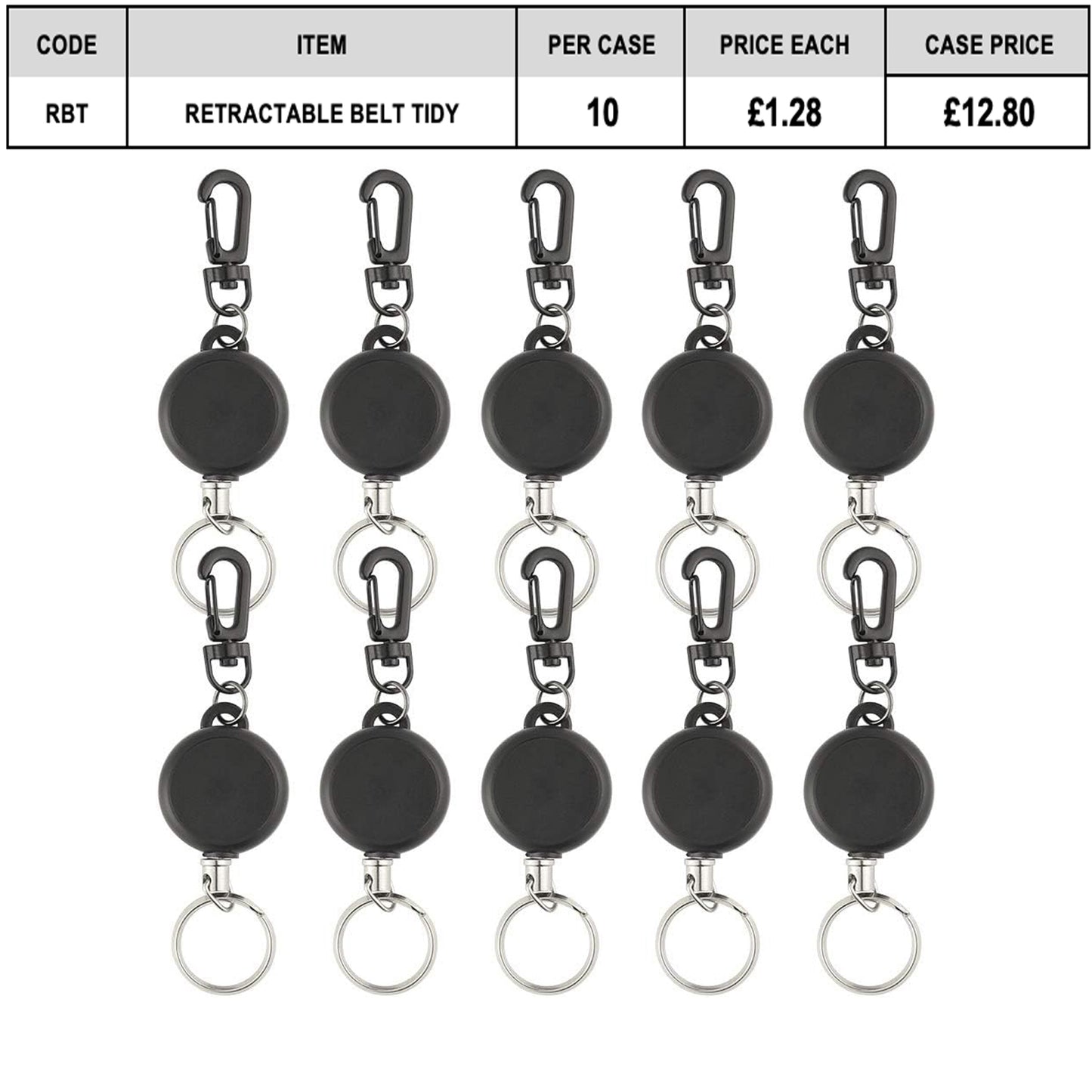 10 Retractables, Without Branding, Lots of great uses, Fishing accessories, R.R.P. 2.79 each