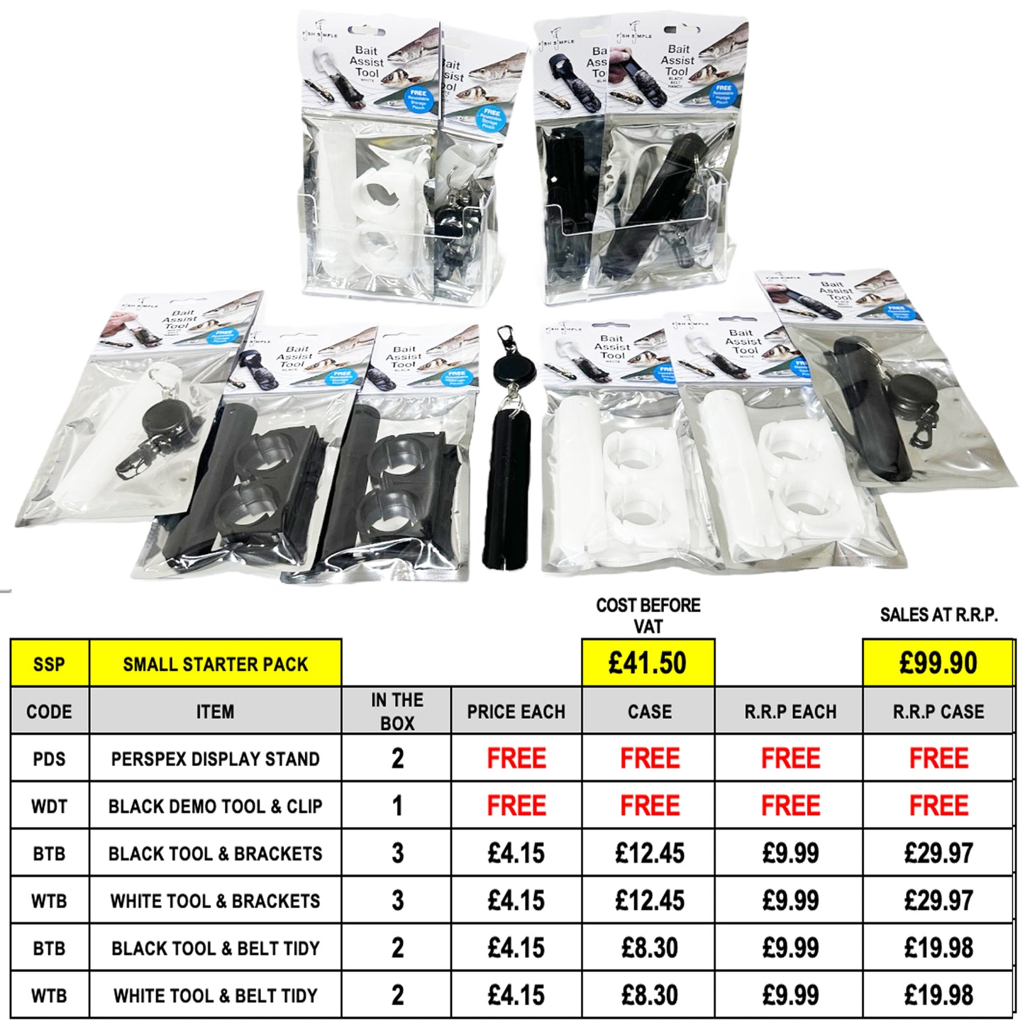 NEW STARTER PACK Ideal size to trial, Get two free stands, Costs £41.50+VAT Sells for £99.90
