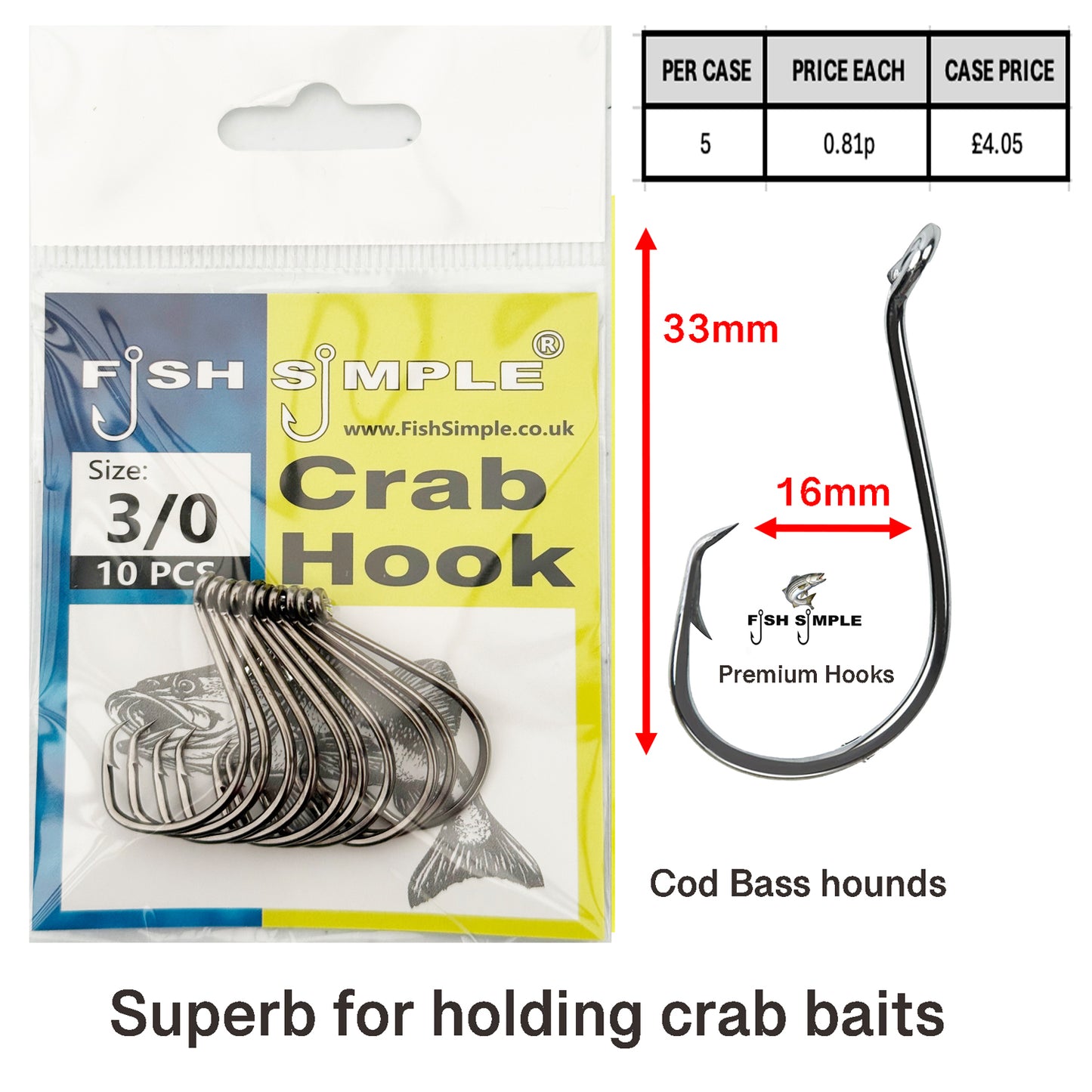 5 PACKS PER CASE, Top Quality Circle hooks Over 100% profit